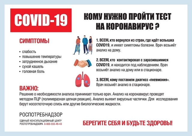 Кто должен пройти тест на коронавирус!